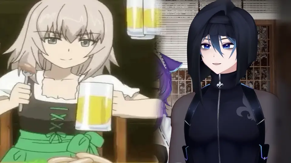 Кадр смонтированного ролика с VTuber